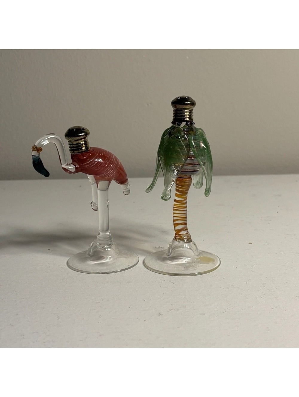 Primitivo Escobedo Four Sisters Handblown Art Glass Salt & Pepper Shakers Signed